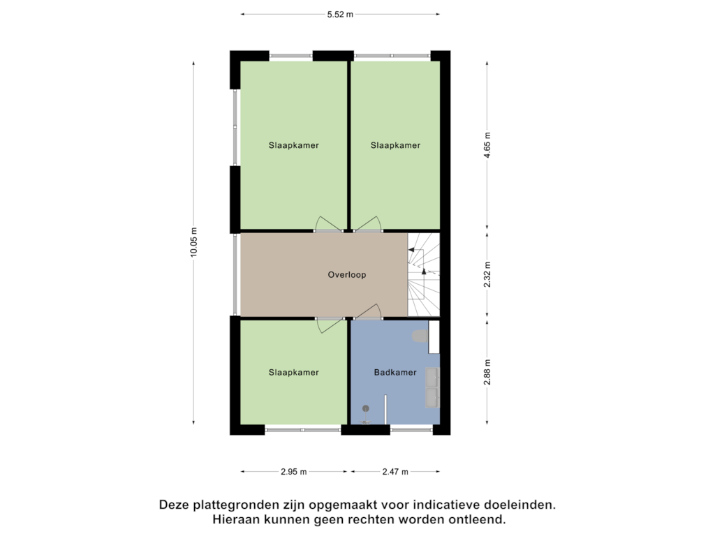 View floorplan of Eerste Verdieping of Grote Sternstraat 75