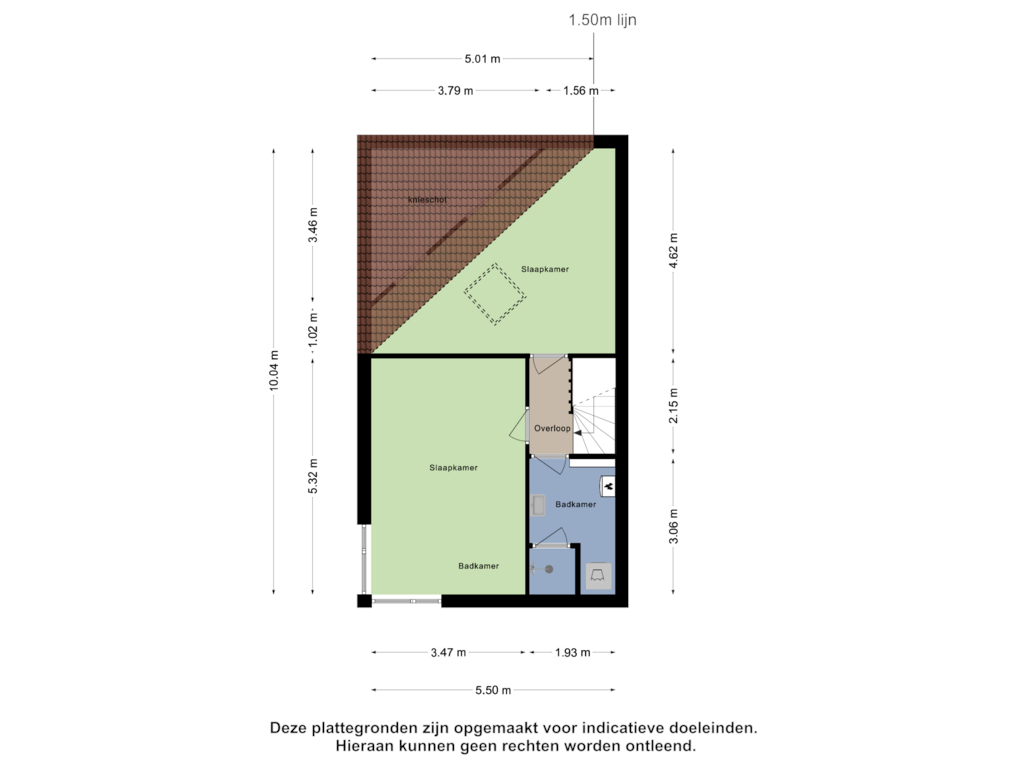 View floorplan of Tweede Verdieping of Grote Sternstraat 75