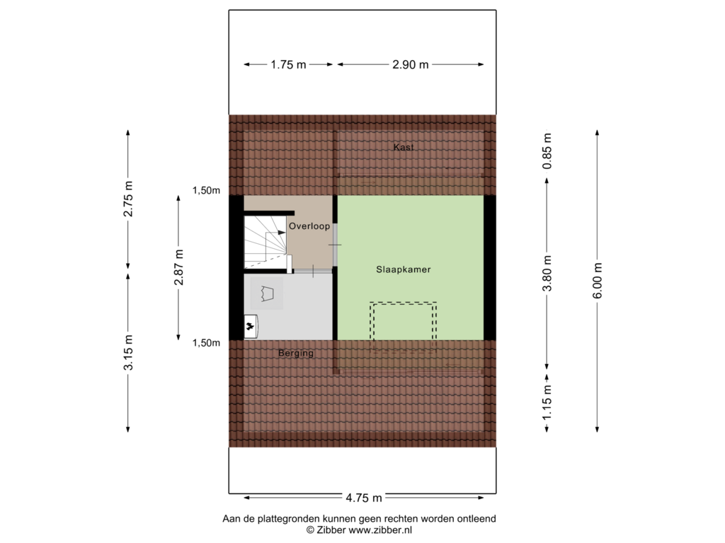 View floorplan of Tweede Verdieping of Onyxdijk 33