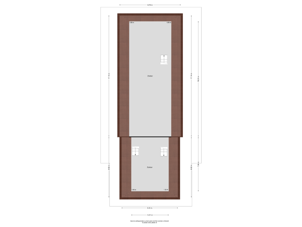 View floorplan of TWEEDE VERDIEPING of Weinterp 37