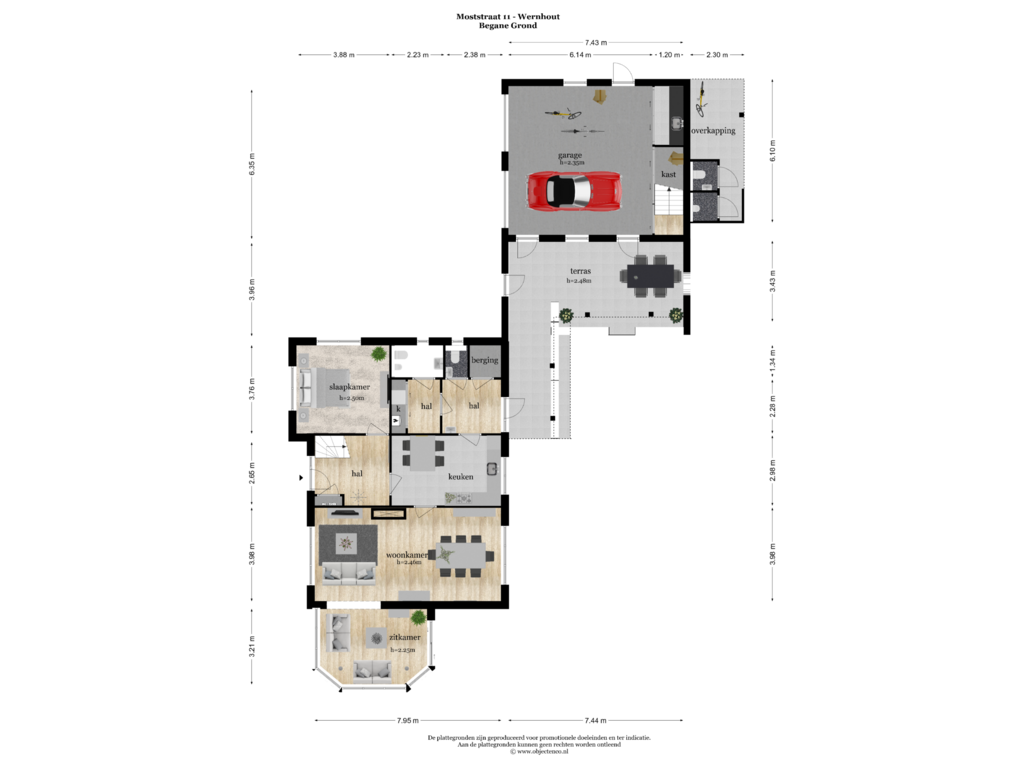 View floorplan of Begane Grond of Moststraat 11