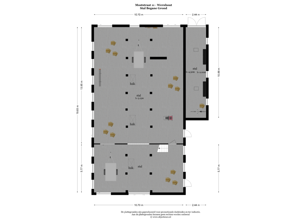 View floorplan of Stal Begane Grond of Moststraat 11