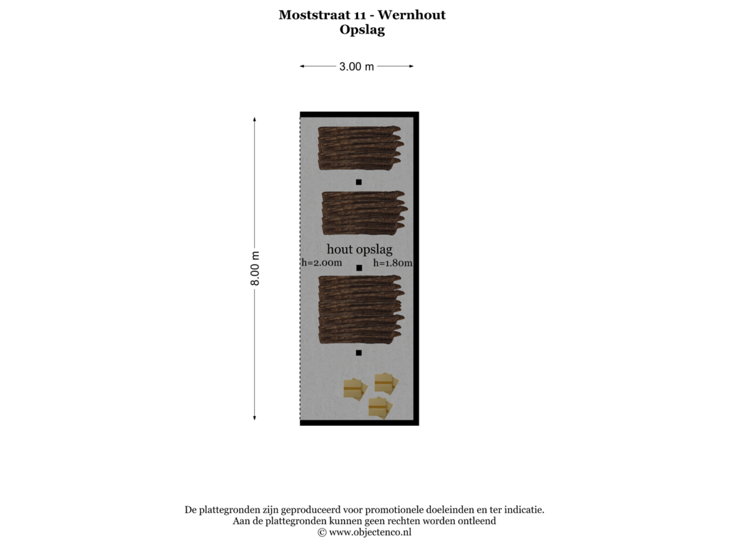 View floorplan of Opslag of Moststraat 11