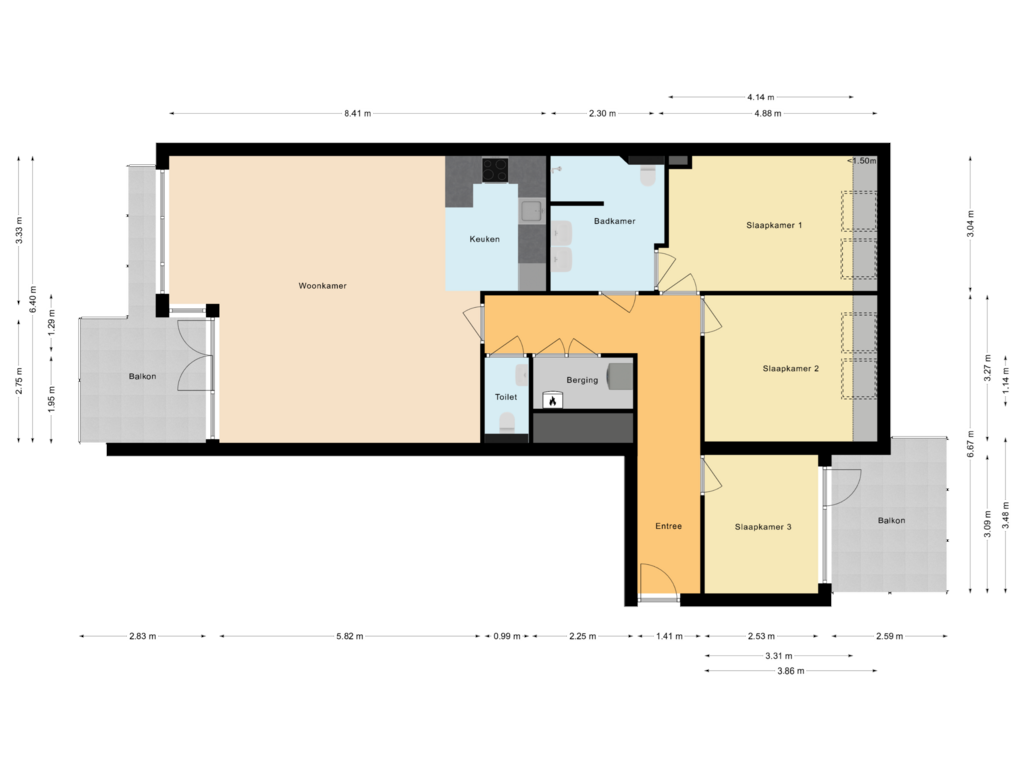 View floorplan of Appartement of Boulevard 48