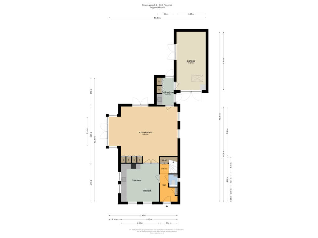 View floorplan of BEGANE GROND of Koningsspil 4