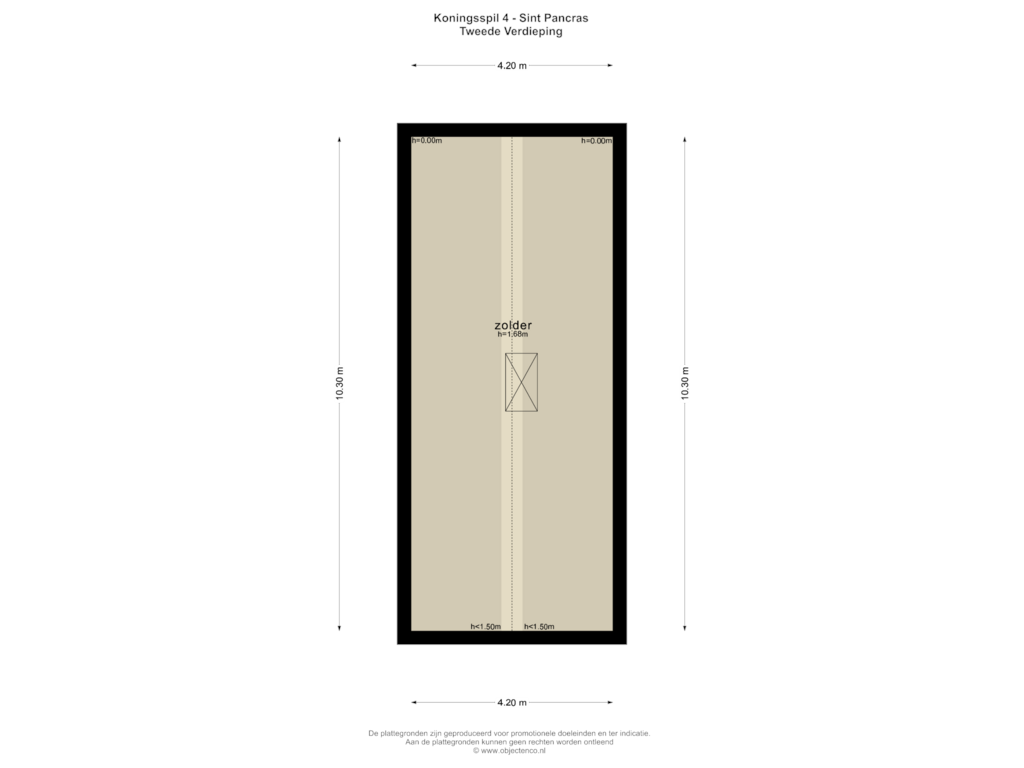 View floorplan of TWEEDE VERDIEPING of Koningsspil 4