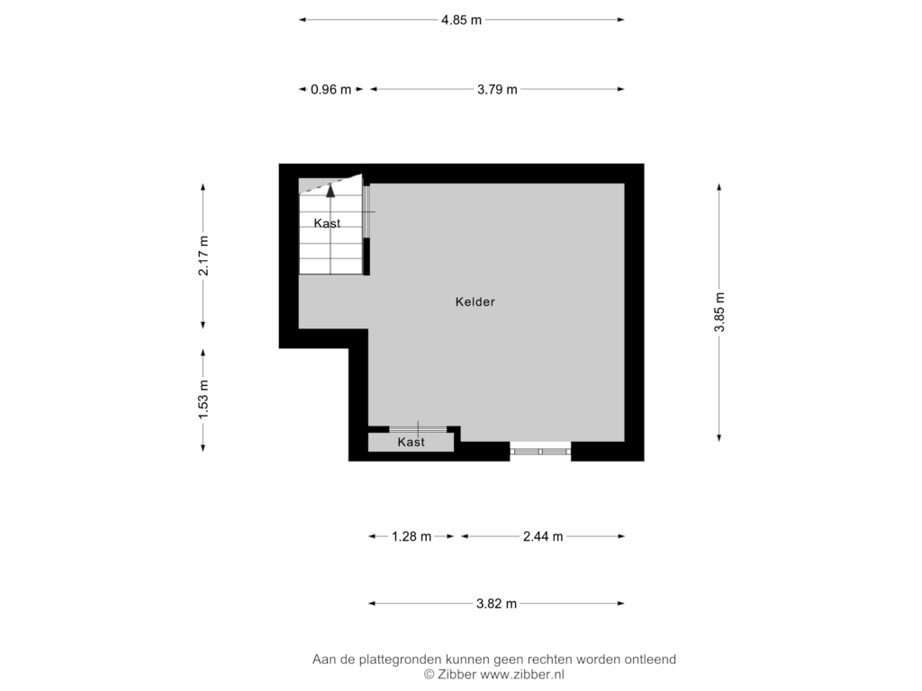 Bekijk plattegrond van Kelder van van Beuningenlaan 33