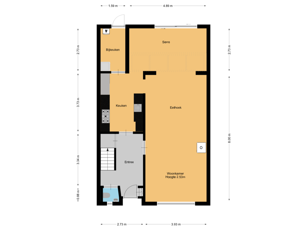 Bekijk plattegrond van Begane grond van Nootweg 5