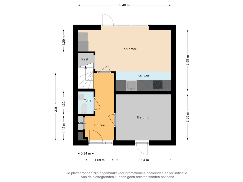 View floorplan of Begane Grond of Verhulststraat 76