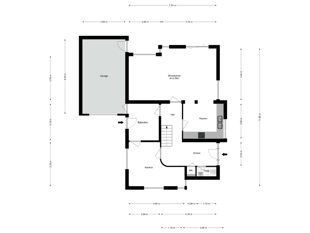 View floorplan of Begane grond of Hereven 3