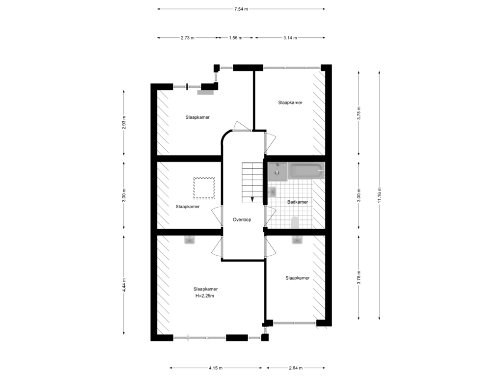 View floorplan of 1e Verdieping of Hereven 3