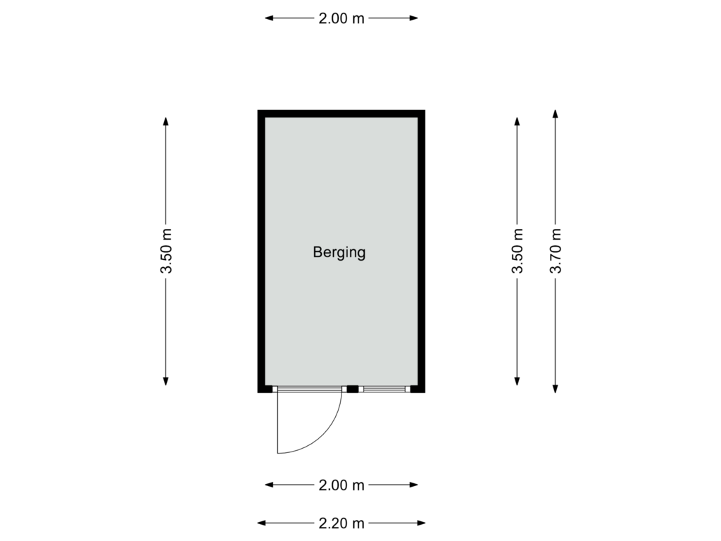 View floorplan of Berging of Hereven 3