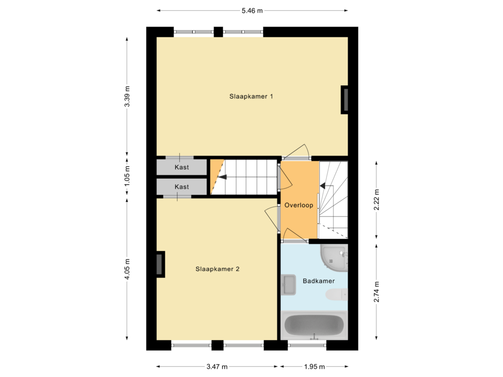 Bekijk plattegrond van Eerste verdieping van Weeresteinstraat 21