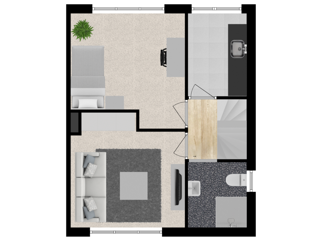 Bekijk plattegrond van EERSTE VERDIEPING van Koenestraat 6