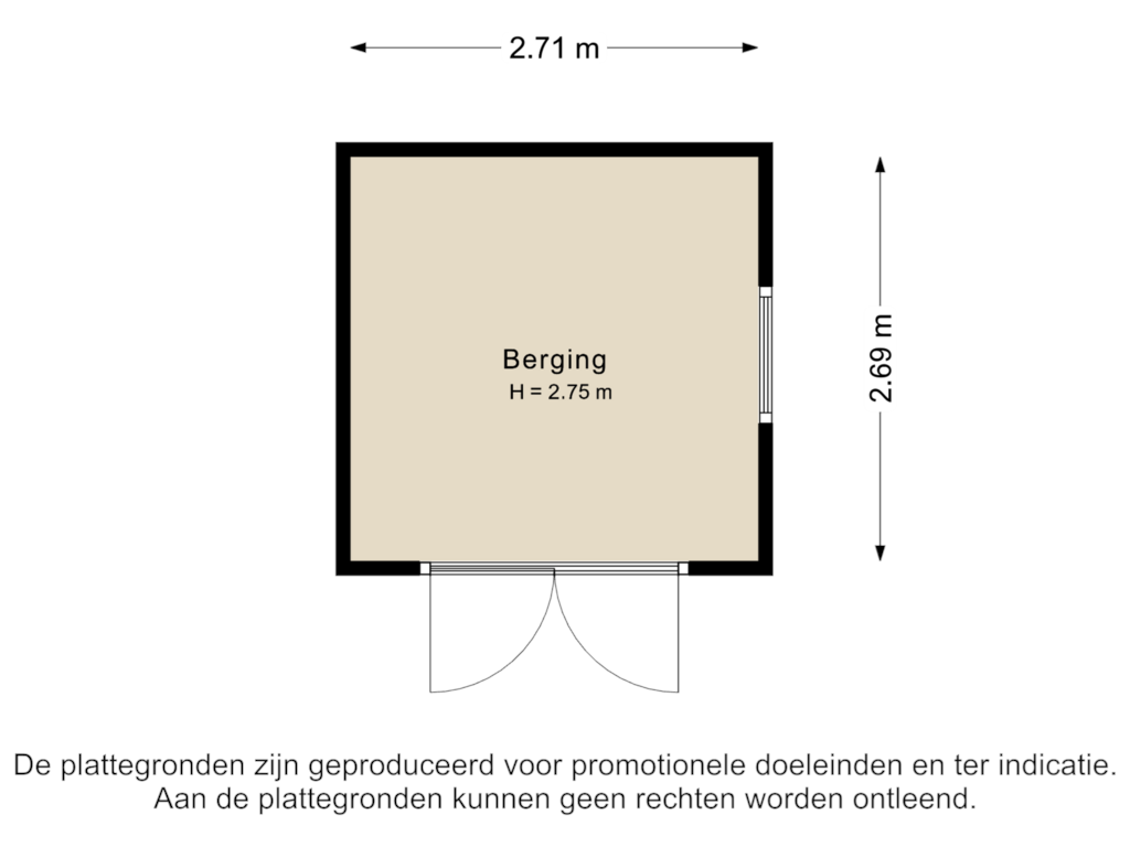 Bekijk plattegrond van Berging van Prins Hendrikweg 35