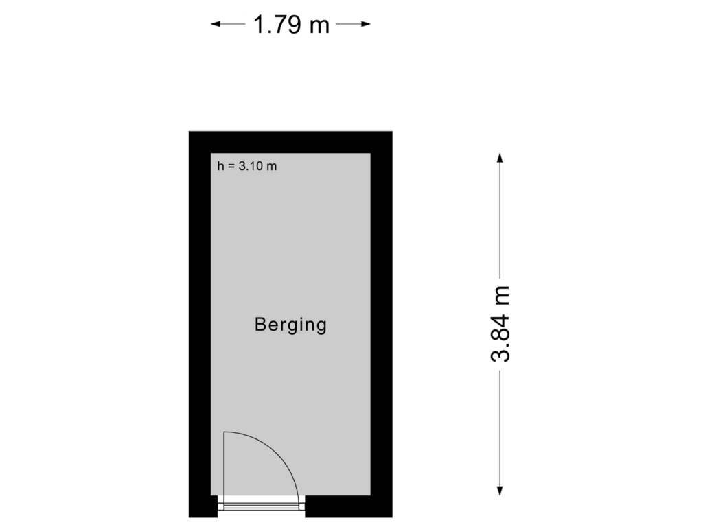 Bekijk plattegrond van Berging van Handelsstraat 27