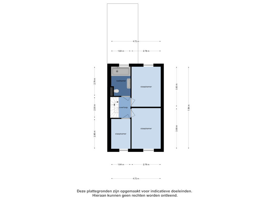 Bekijk plattegrond van Eerste Verdieping van Pastoor Bressersstraat 18