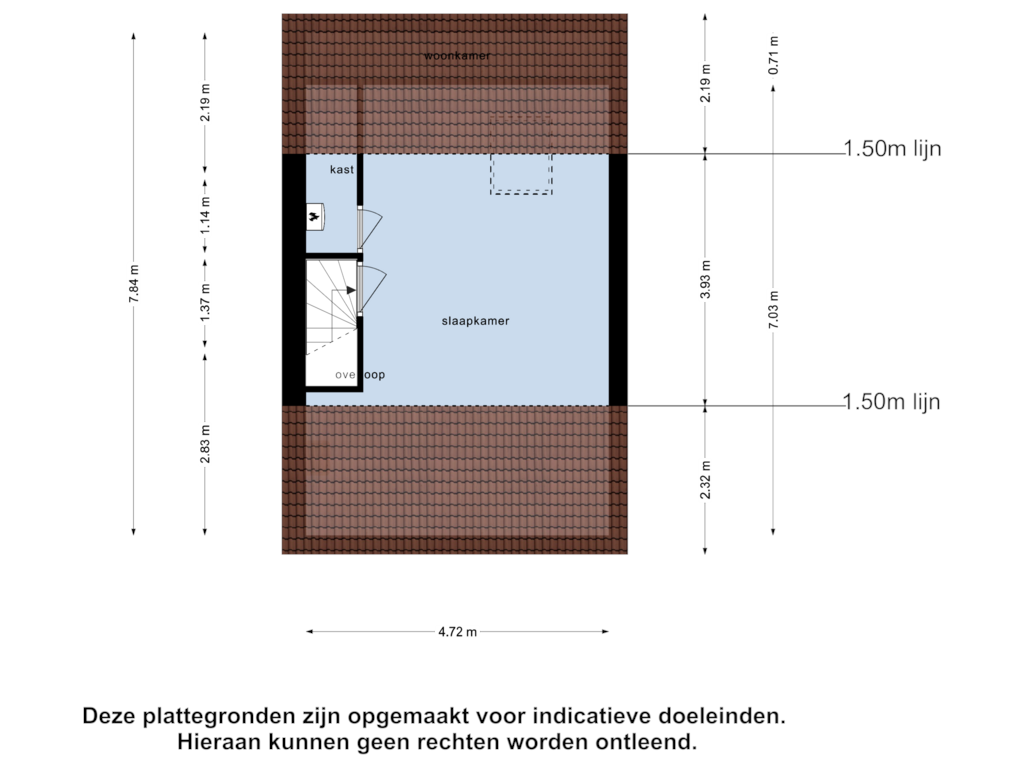 Bekijk plattegrond van Tweede Verdieping van Pastoor Bressersstraat 18