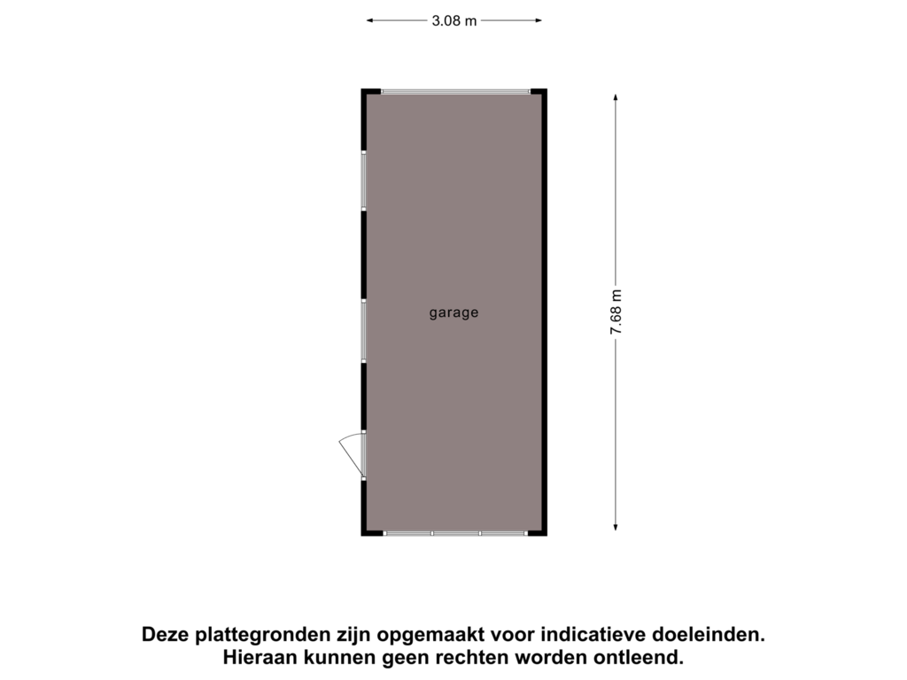 View floorplan of Garage of Polenstraat 18