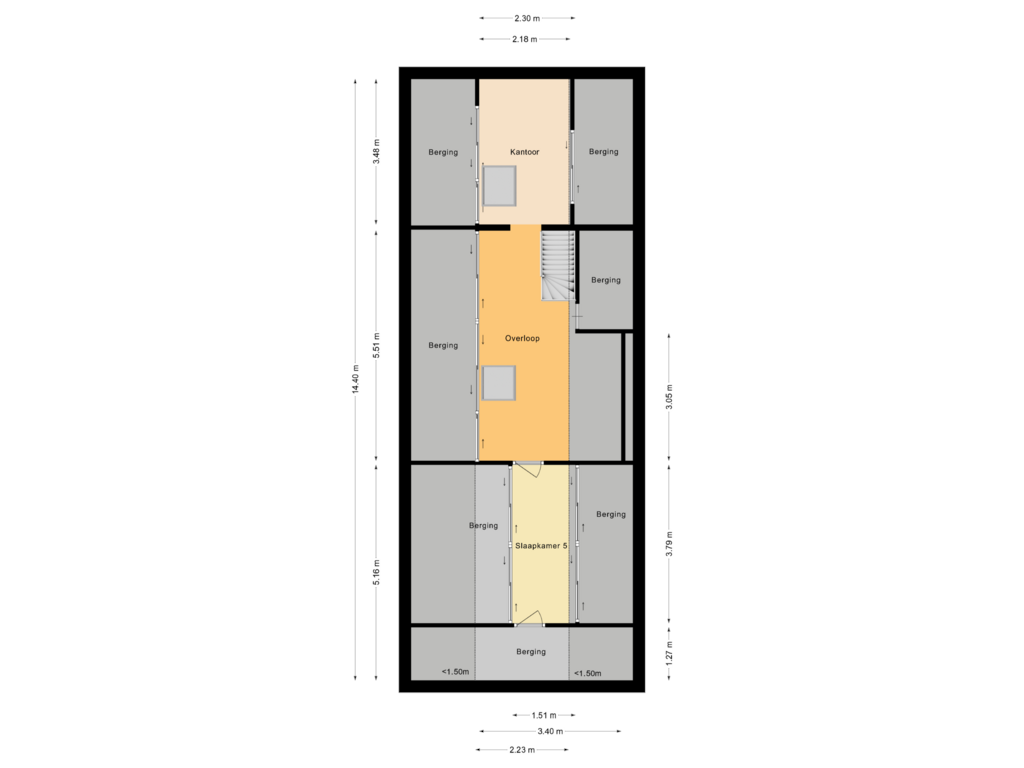 Bekijk plattegrond van Tweede verdieping van Dreeslaan 419