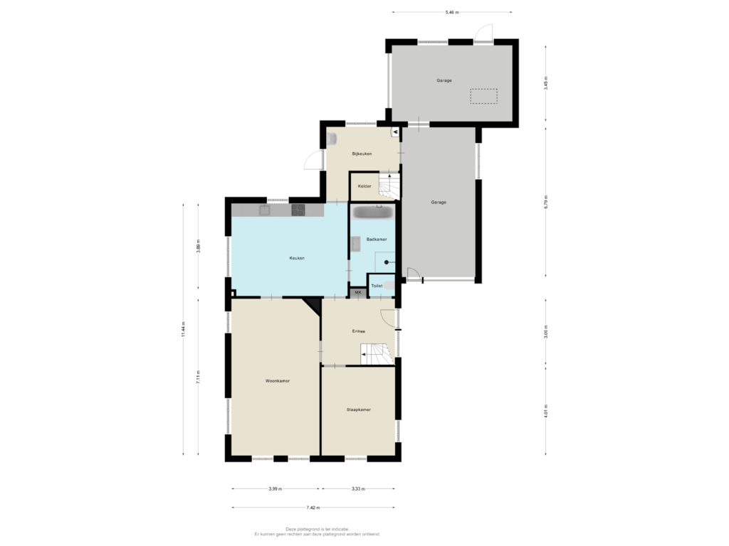 View floorplan of Begane grond of Vaart Zz 91