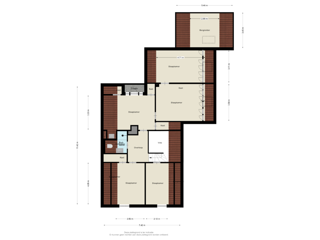 View floorplan of Eerste verdieping of Vaart Zz 91