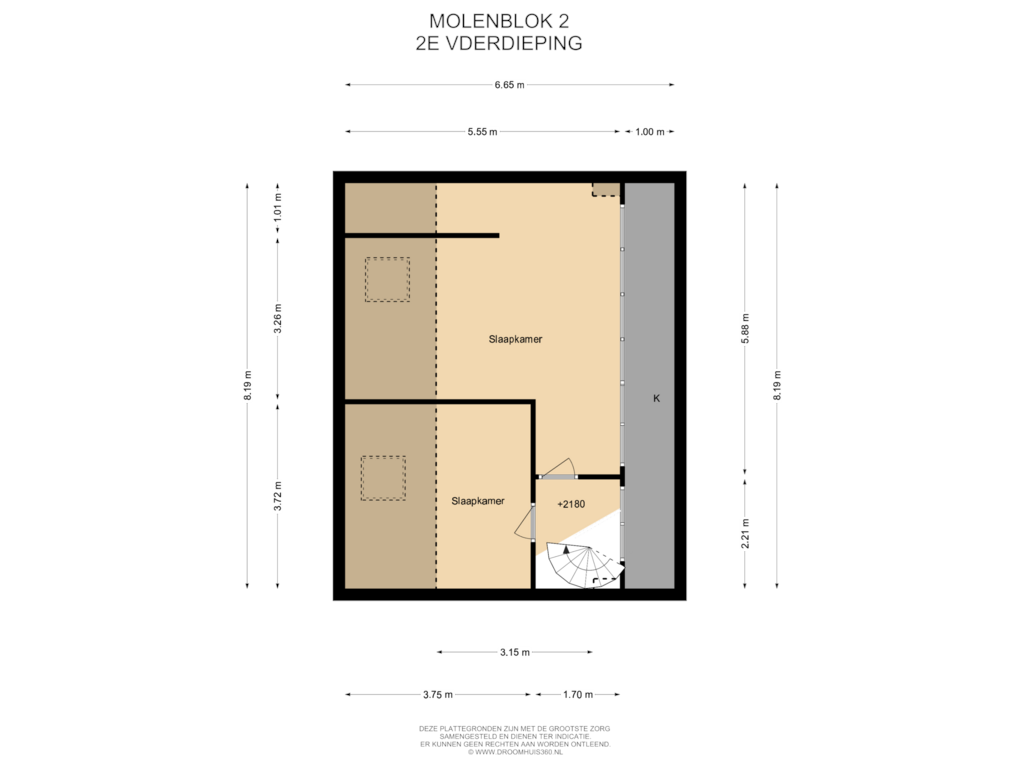 Bekijk plattegrond van 2E Verdieping van Molenblok 2