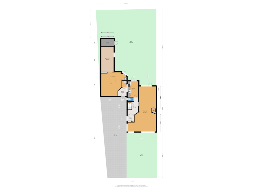 View floorplan of Begane grond perceel of Oosteinde 194