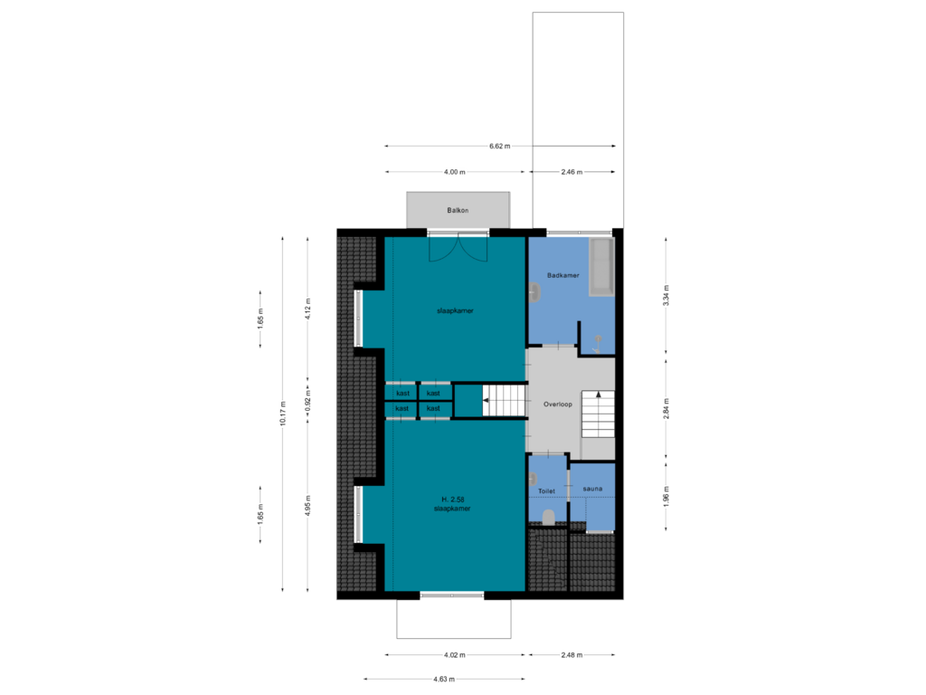 Bekijk plattegrond van 1ste verdieping van Huizerweg 79