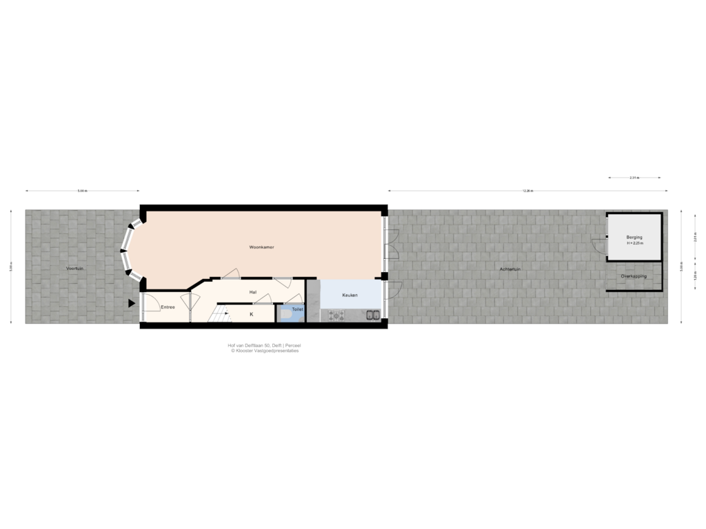 View floorplan of Perceel of Hof van Delftlaan 50