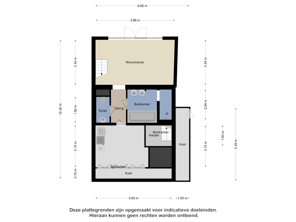 Bekijk plattegrond van Souterrain van Zinkweg 149