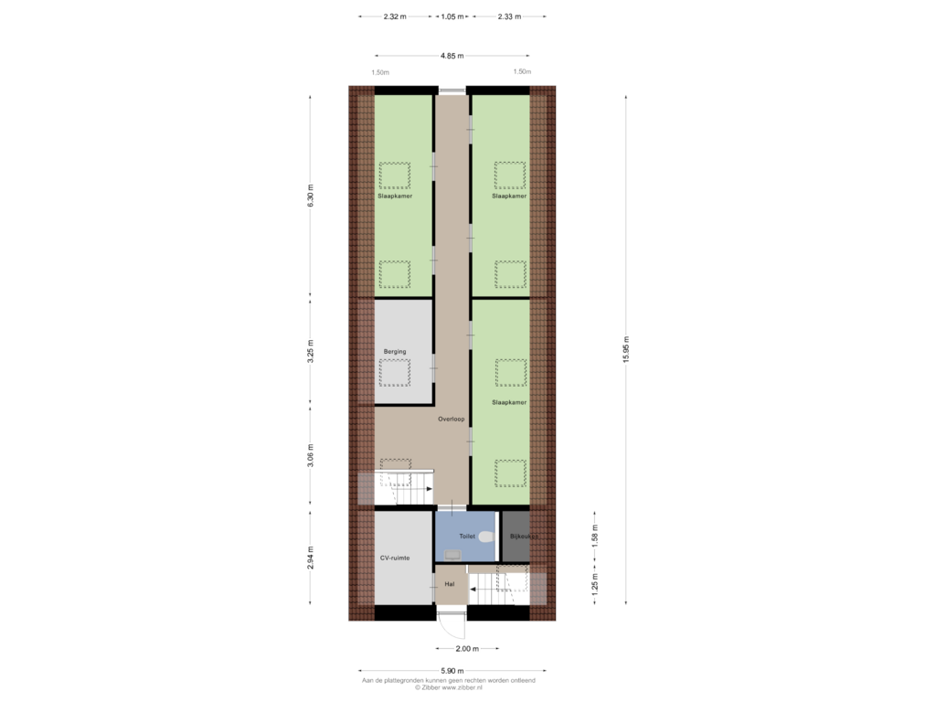 View floorplan of Eerste verdieping of St. Andries 10