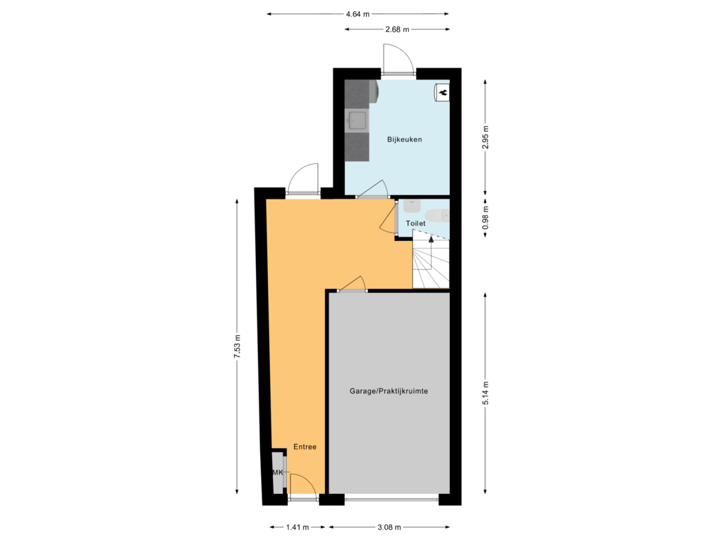 View floorplan of Begane Grond of Zeemansstraat 13