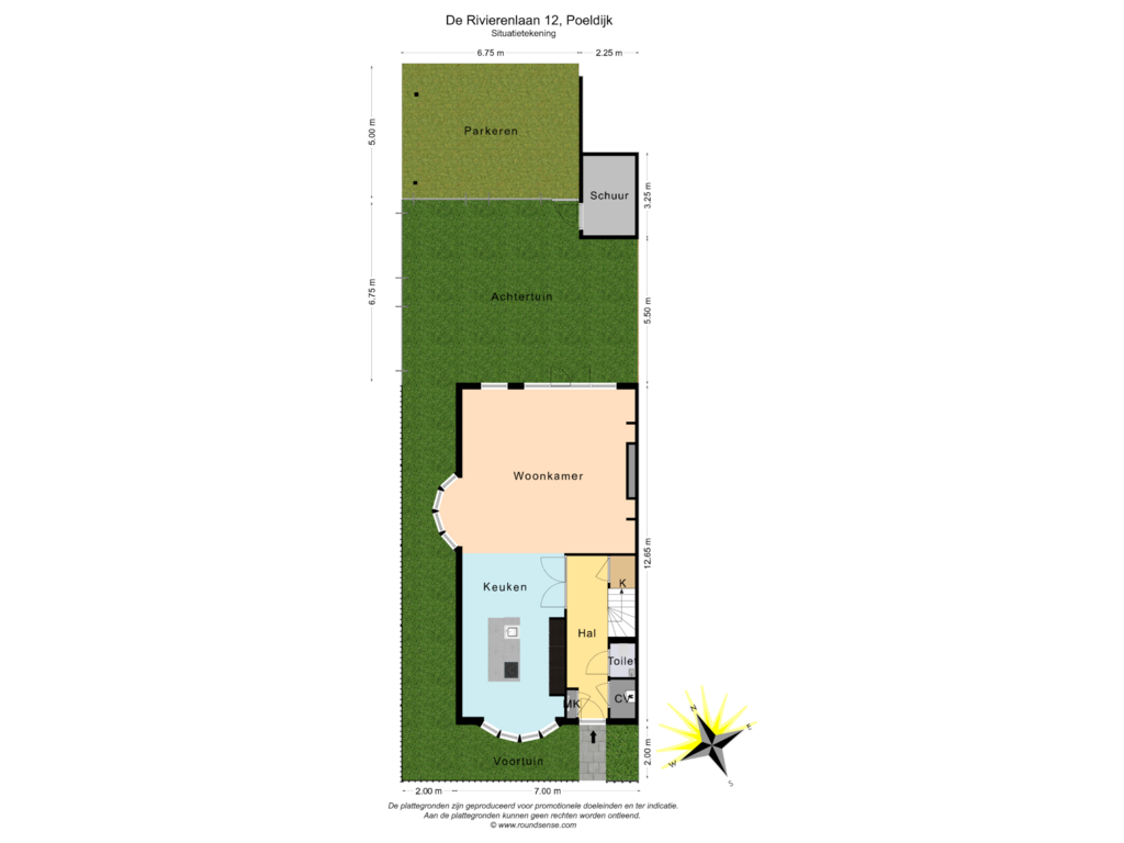 Bekijk plattegrond van Situatietekening van De Rivierenlaan 12