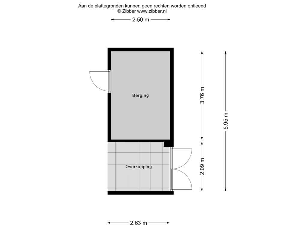 Bekijk plattegrond van Berging van Zevenbergenstraat 19