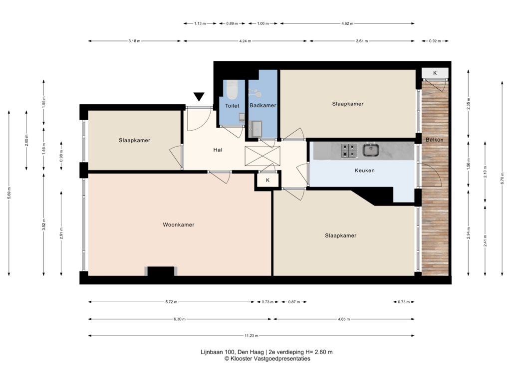 Bekijk plattegrond van 2e verdieping van Lijnbaan 100