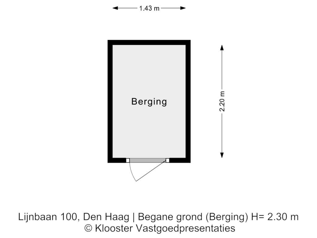 Bekijk plattegrond van Begane grond (Berging) van Lijnbaan 100