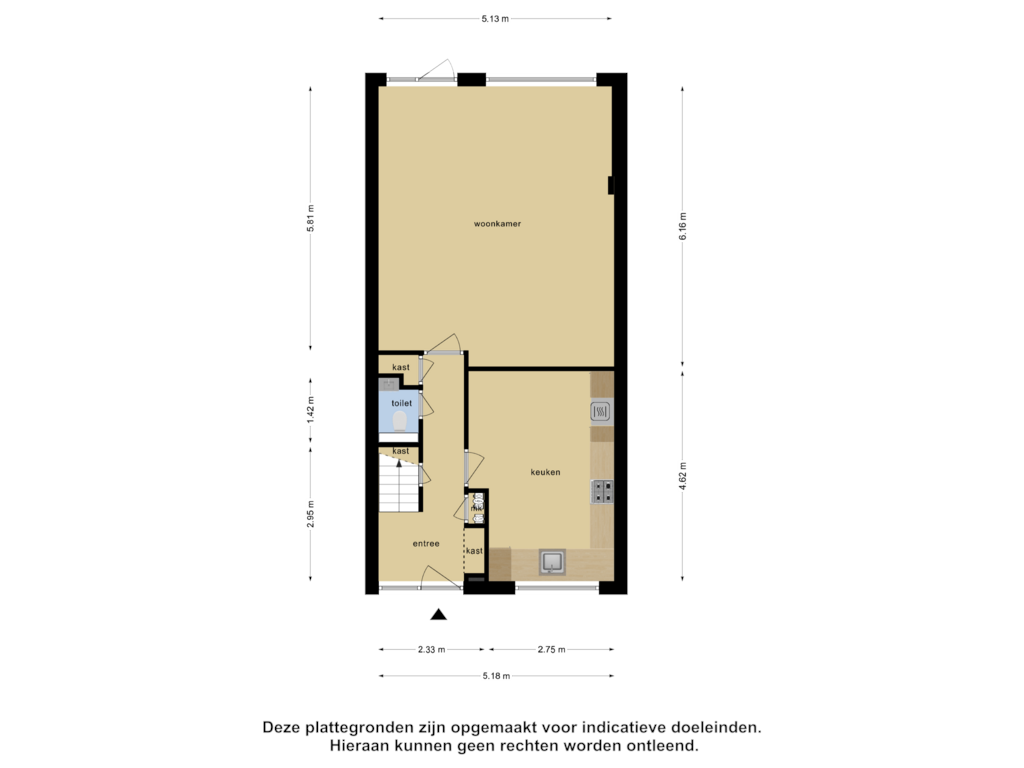 View floorplan of Begane Grond of Middelveldstraat 64