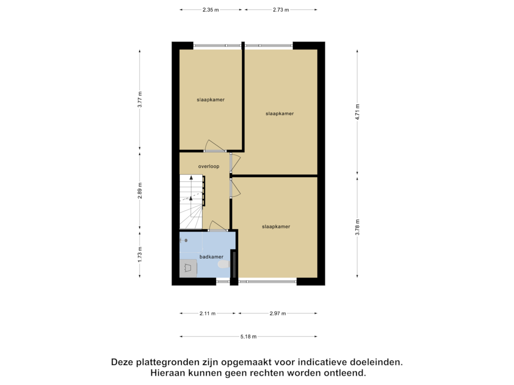 View floorplan of Eerste Verdieping of Middelveldstraat 64