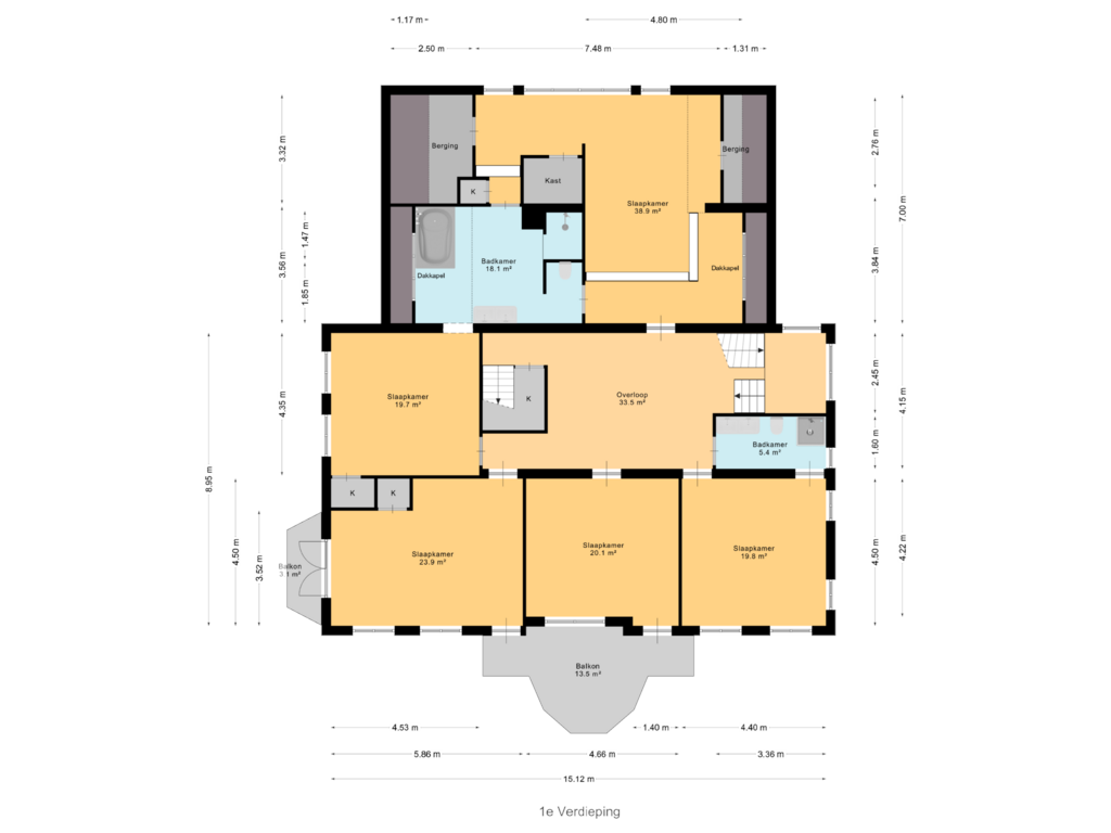 Bekijk plattegrond van 1e Verdieping van Bremhorstlaan 22