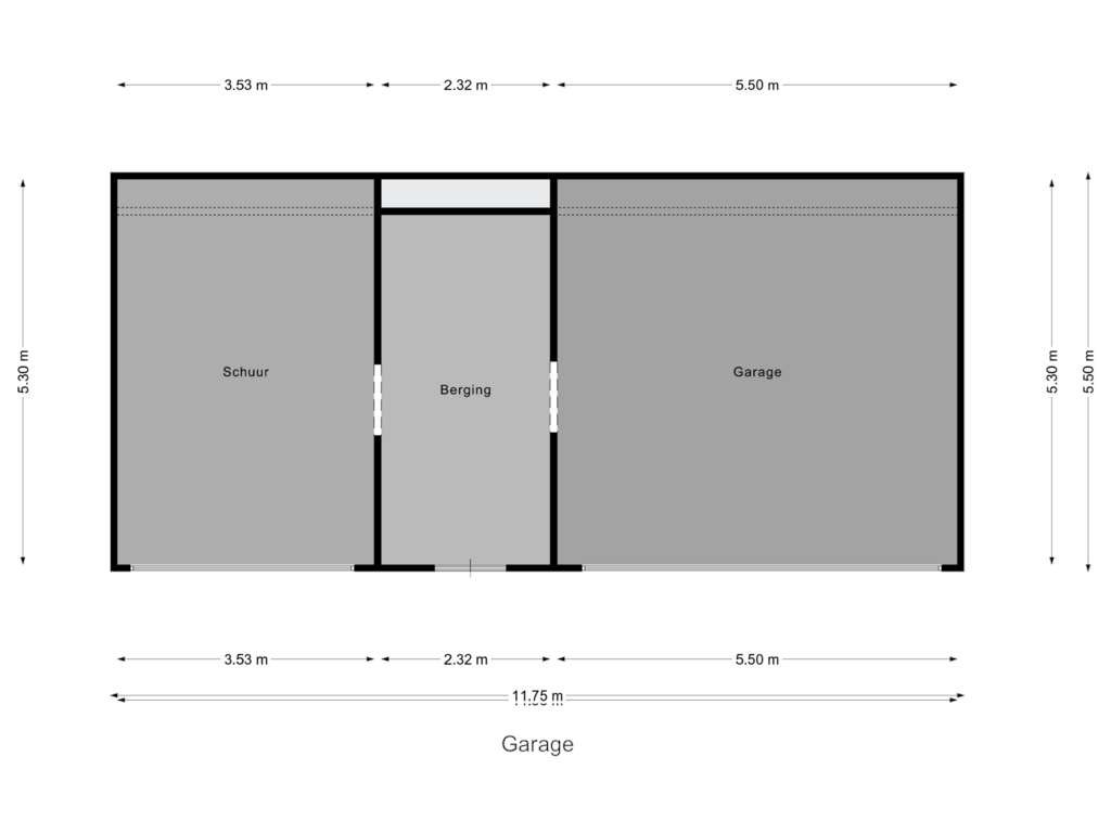 Bekijk plattegrond van Garage van Bremhorstlaan 22