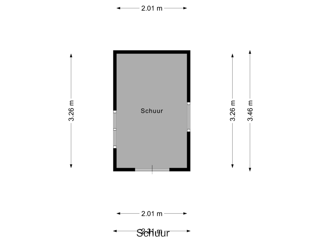 Bekijk plattegrond van Schuur van Bremhorstlaan 22