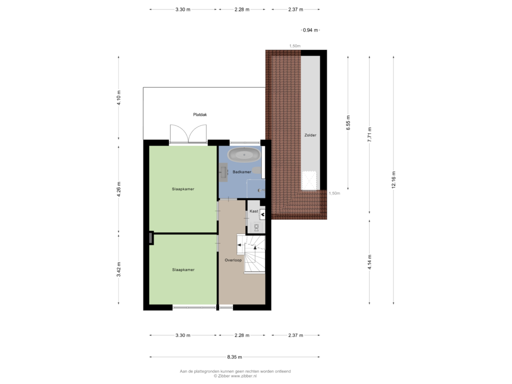 Bekijk plattegrond van Eerste Verdieping van Panweg 25