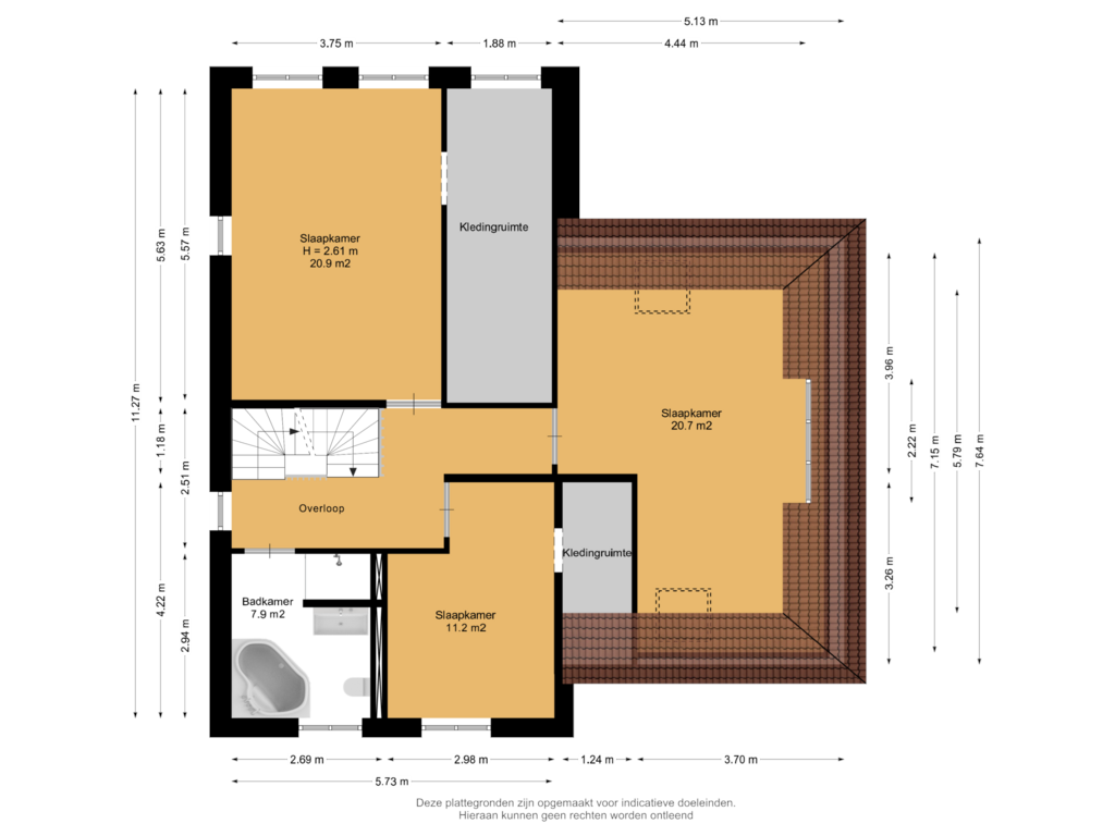 View floorplan of 1e Verdieping of IJsselstroom 95