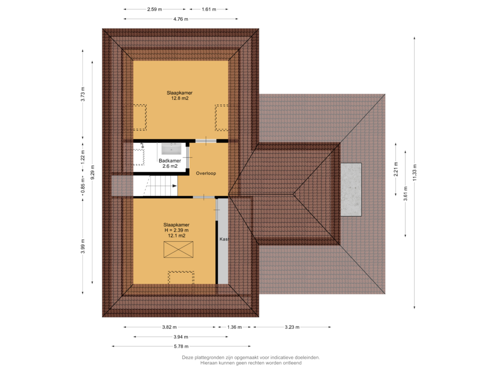 View floorplan of 2e Verdieping of IJsselstroom 95