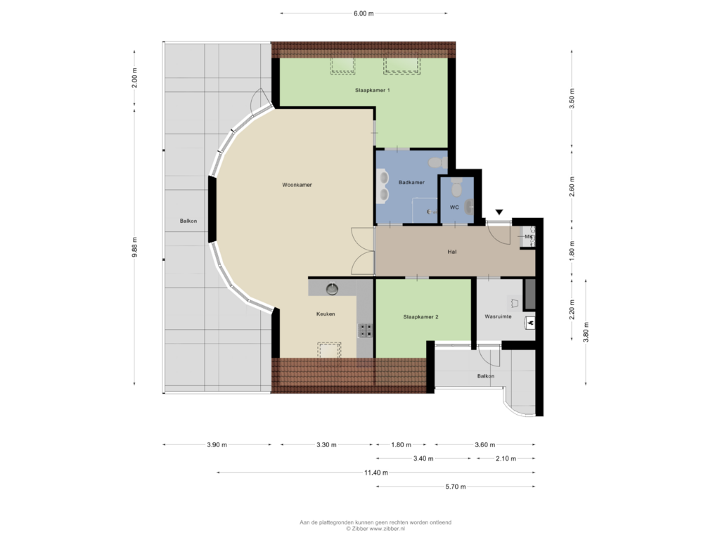 Bekijk plattegrond van Appartement van Mathildastraat 42-A