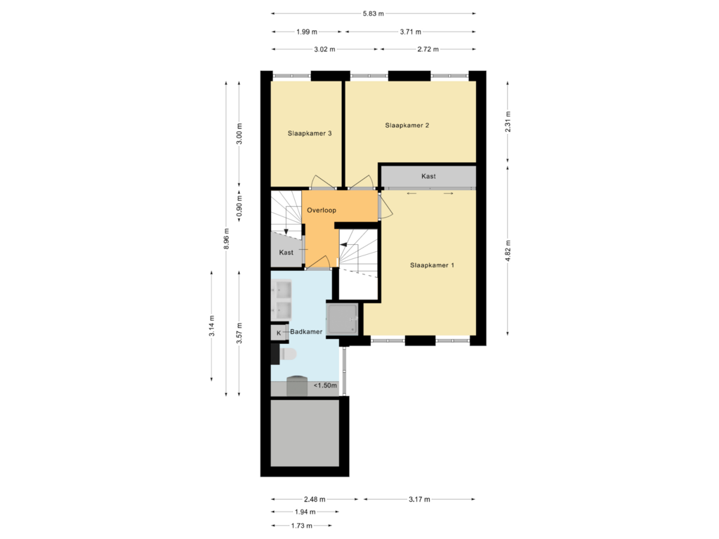 Bekijk plattegrond van Eerste Verdieping van Sirius 70