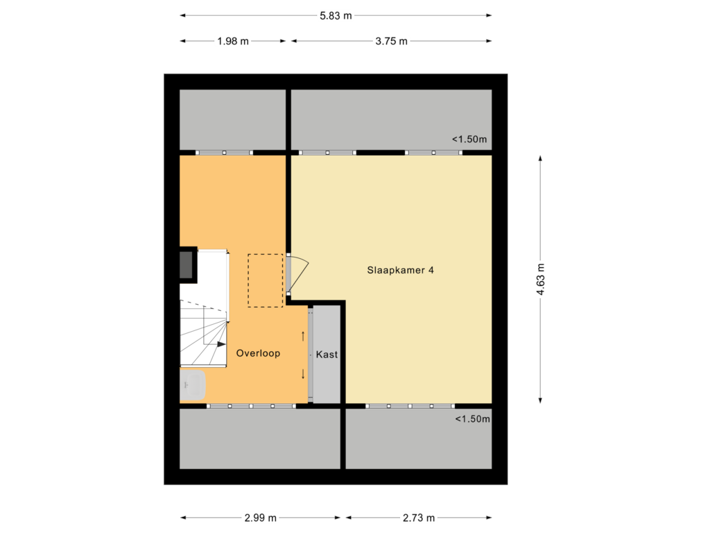 Bekijk plattegrond van Tweede Verdieping van Sirius 70