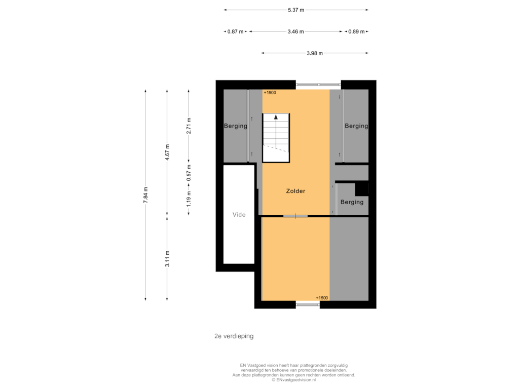 Bekijk plattegrond van 2e verdieping van Bankenlaan 54