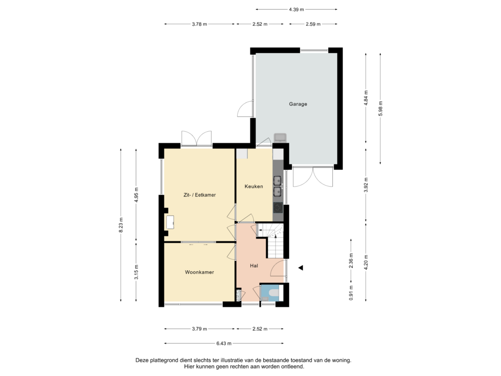 Bekijk plattegrond van Begane Grond van Grensweg 10